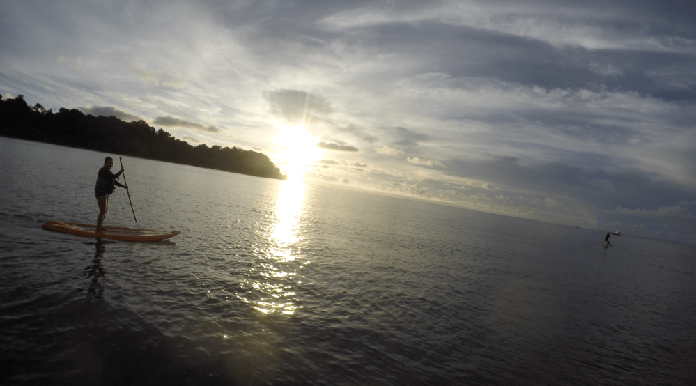 paddleboarding costa rica sunset